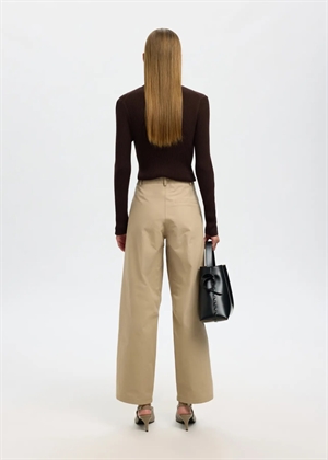 Thea ls merino wool knit roll neck Chocolate Torte Selected Femme